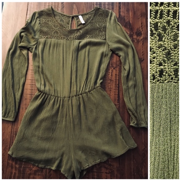 Xhilaration Dresses & Skirts - 🛍3/$20-2/$15 Like New! Xhilaration Romper Olive S